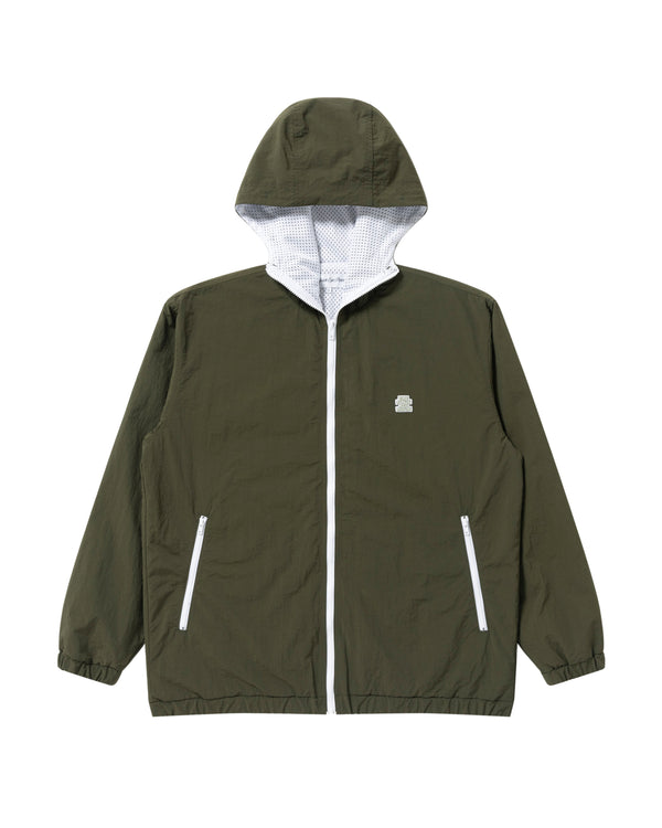 OG LABEL HOODED TRACK JACKET OLIVE