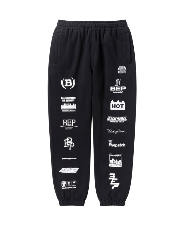 MULTI LOGO SWEAT PANTS BLACK