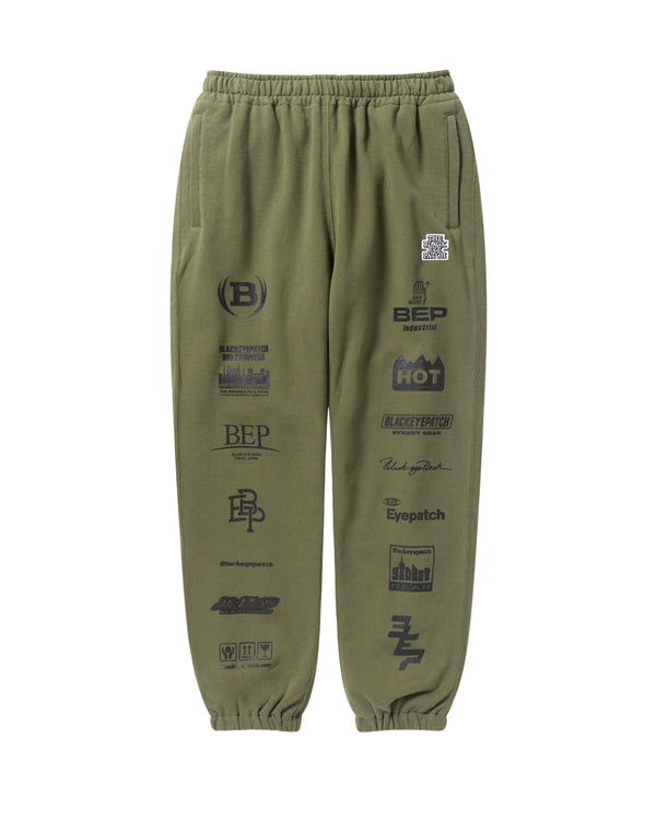 MULTI LOGO SWEAT PANTS OLIVE