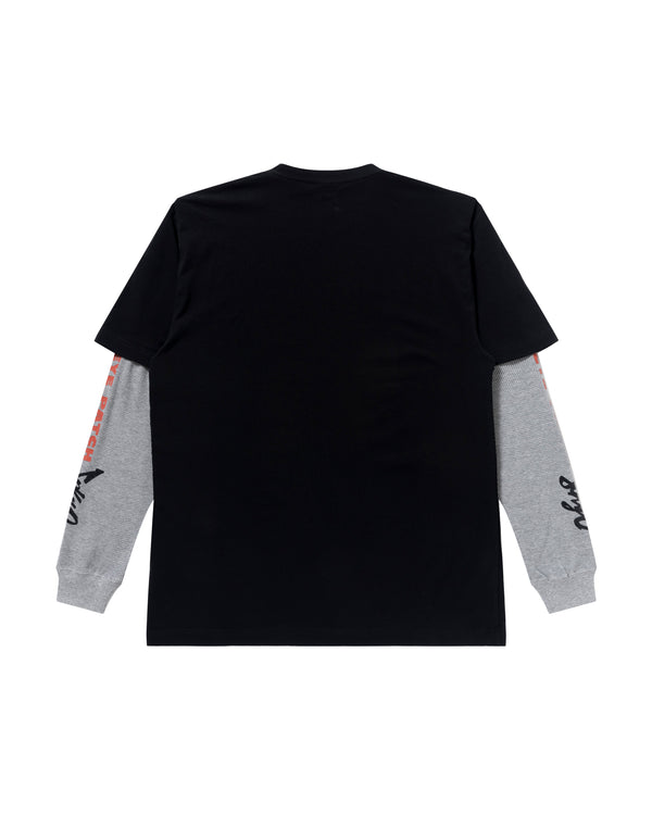 BEP SOUL Layered Long Sleeve T-Shirt, Black