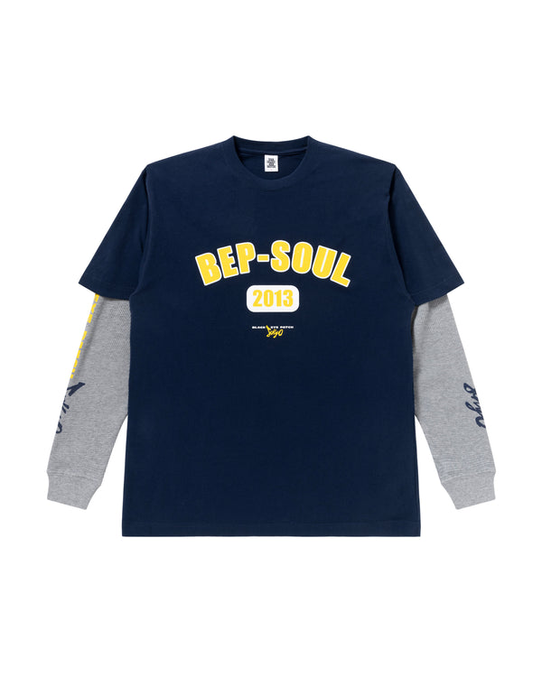 BEP SOUL LAYERED L/S TEE NAVY