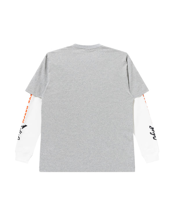 BEP SOUL LAYERED L/S TEE HEATHER GRAY