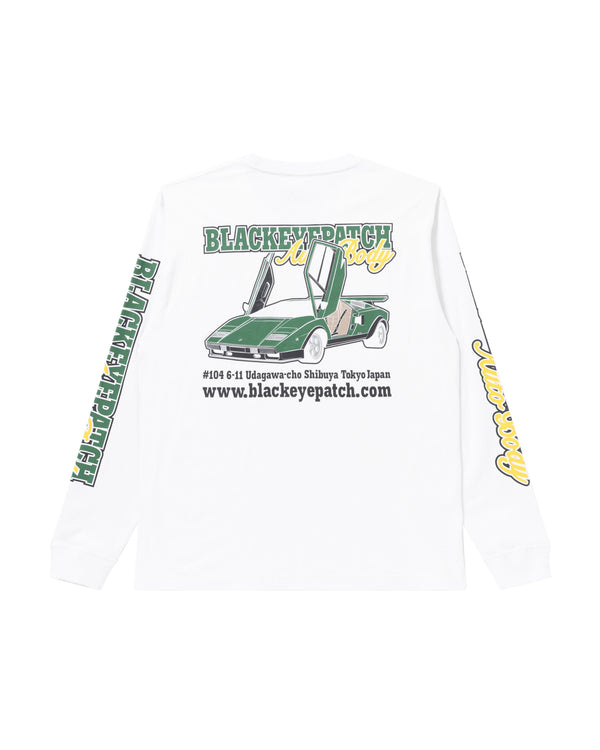 AUTO BODY Long Sleeve T-Shirt, White