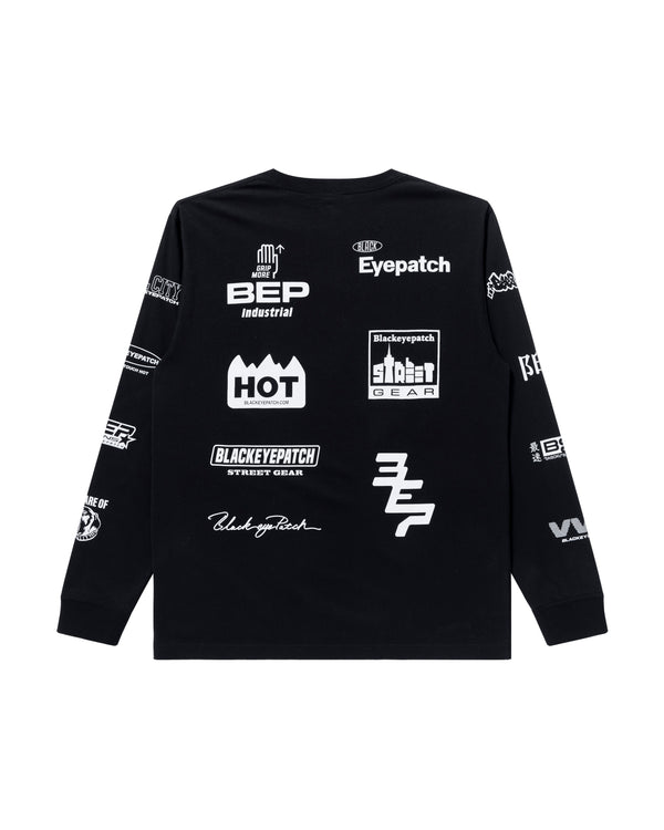 MULTI LOGO L/S TEE BLACK