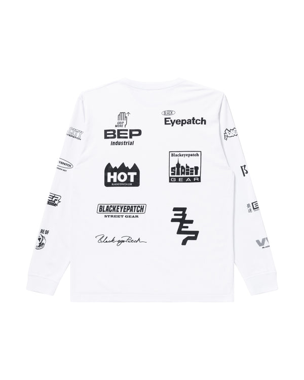 MULTI LOGO L/S TEE WHITE