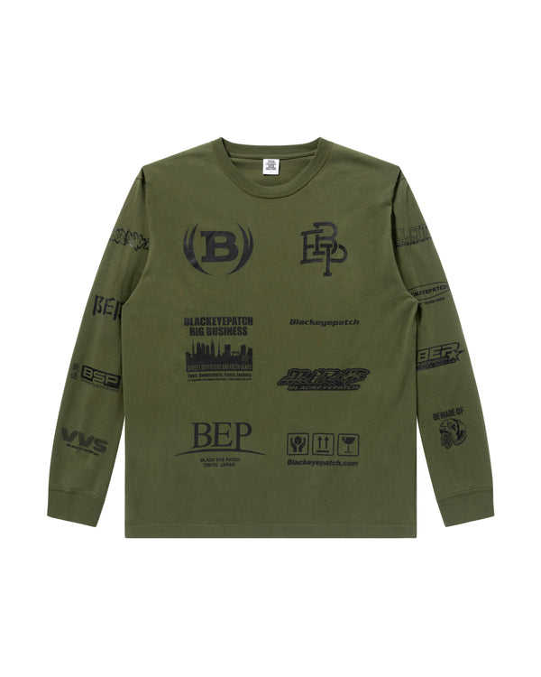 MULTI LOGO L/S TEE OLIVE