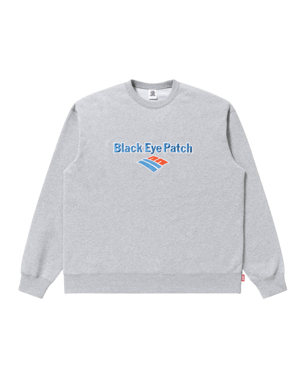 FINANCIAL LOGO CREW SWEAT HEATHER GRAY