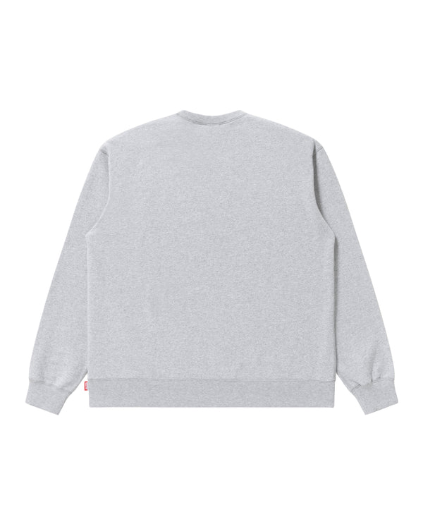 FINANCIAL LOGO CREW SWEAT HEATHER GRAY