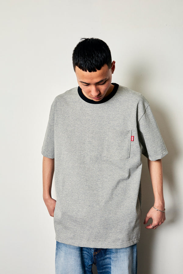 Handle With Care Pocket Tee, Heather Gray