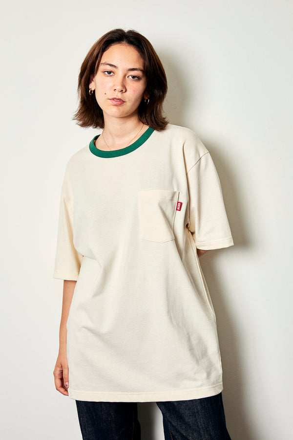 HANDLE WITH CARE POCKET TEE CREAM