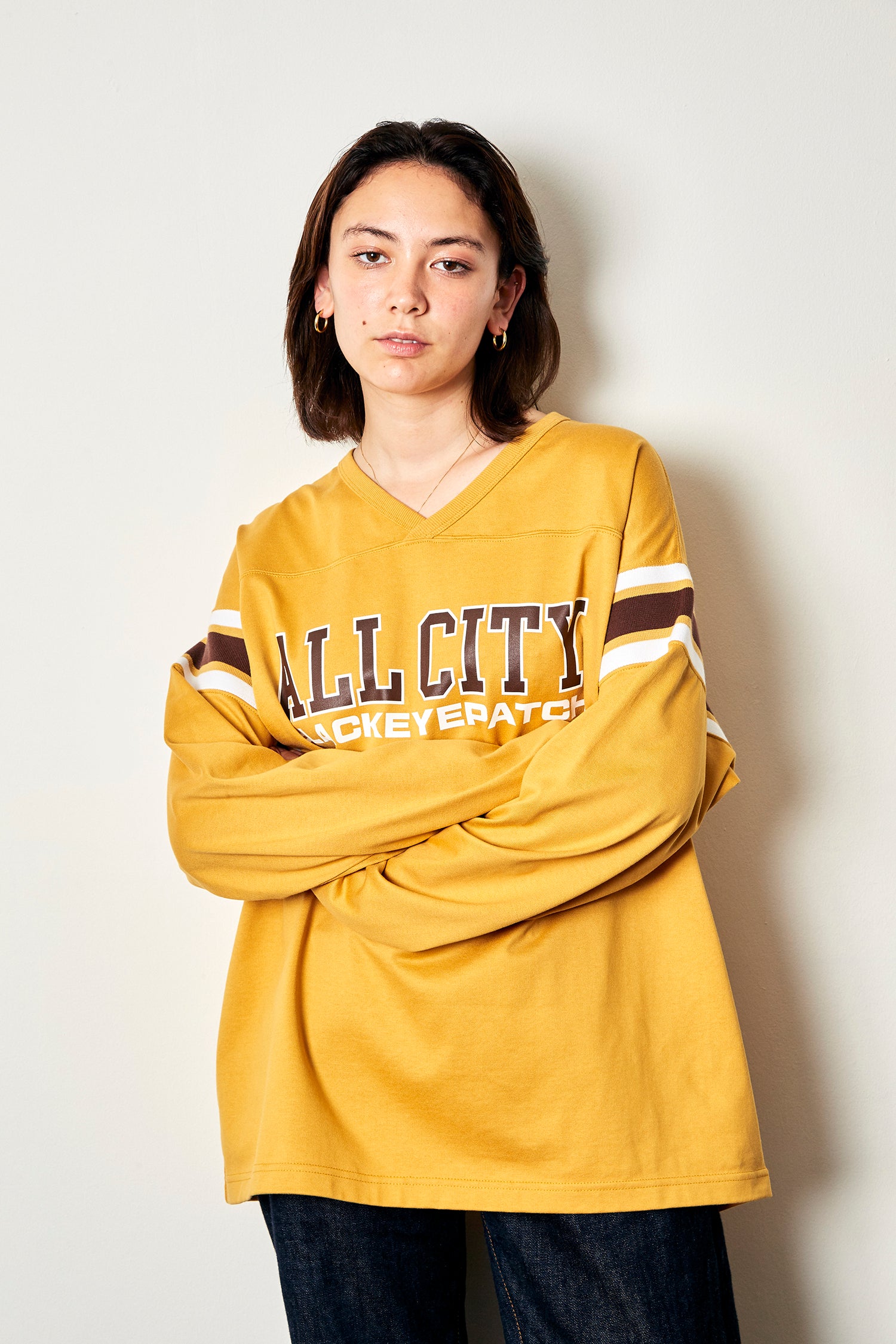 ALL CITY FOOTBALL HEAVY-WEIGHT TEE MUSTARD – BlackEyePatch