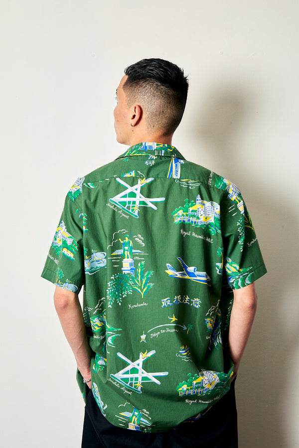 Souvenir Aloha Shirt Olive