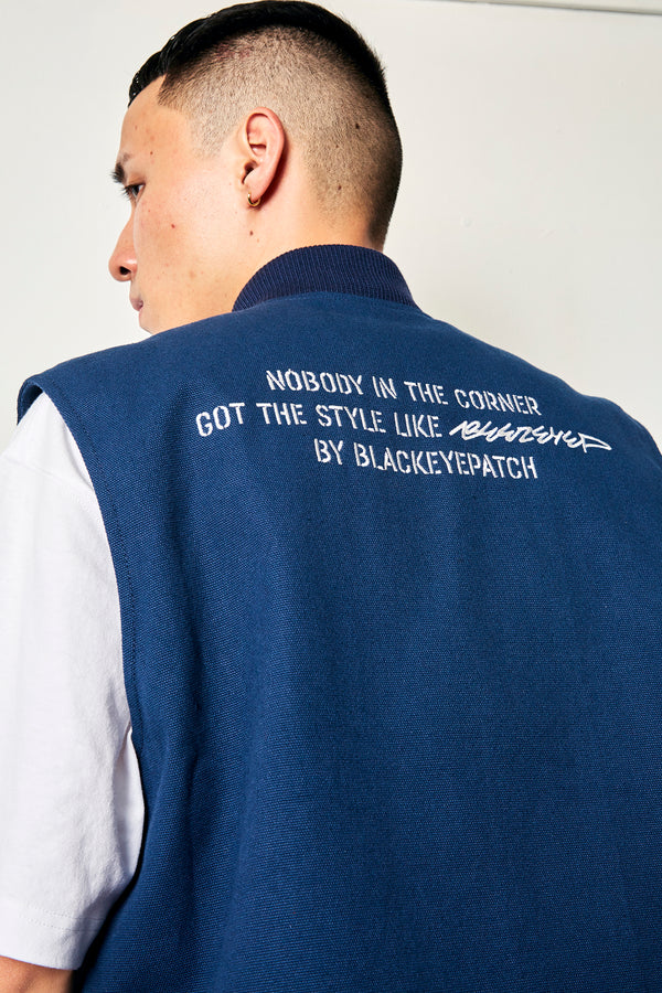 B Emblem Duck Vest, Navy