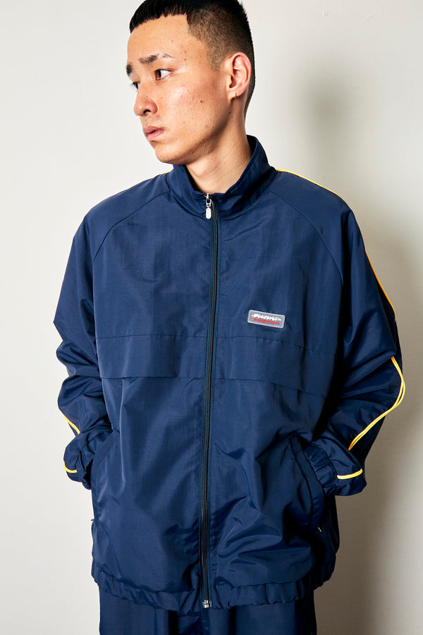 BEEZ-EYE-P Piping Track Jacket, Navy