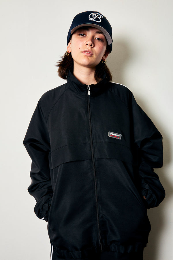 BEEZ-EYE-P Piping Track Jacket, Black