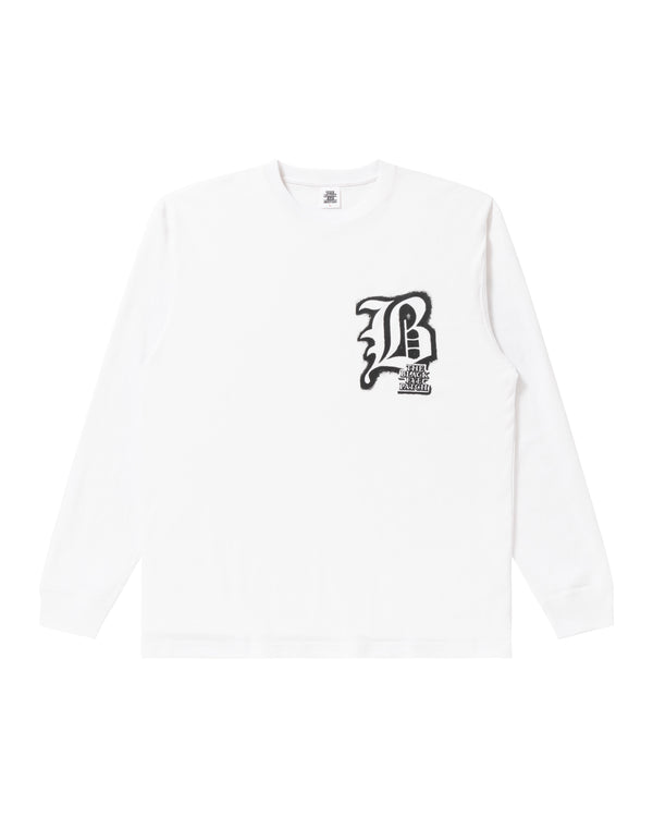 BLACKLETTER L/S TEE WHITE