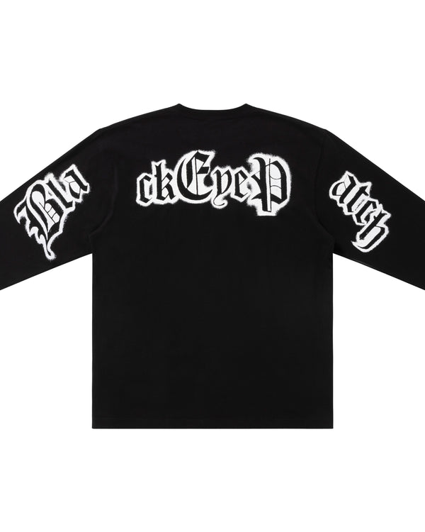 BLACKLETTER L/S TEE BLACK