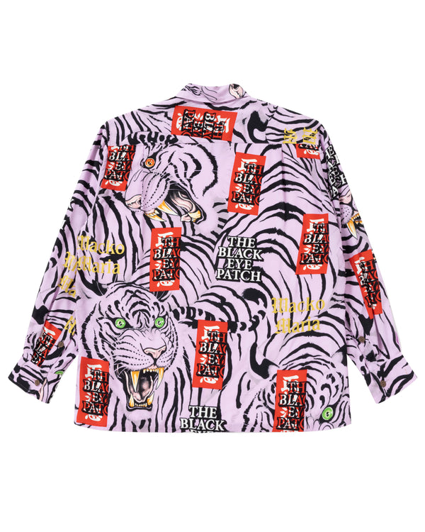 Hawaiian Shirt, Long Sleeve, Pink