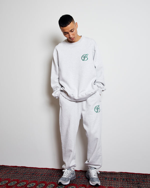 B Emblem Sweat Pants, Ash