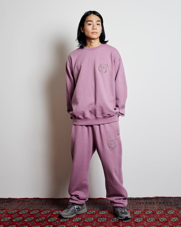 B Emblem Sweat Pants, Mauve