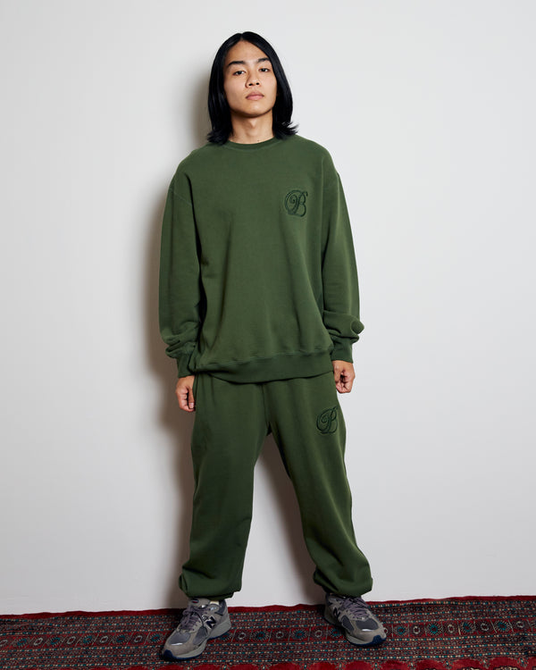 B Emblem Sweat Pants Green