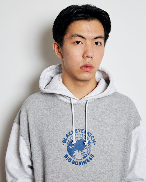 BIG BUSINESS 2 TONE HOODIE H.GRAY