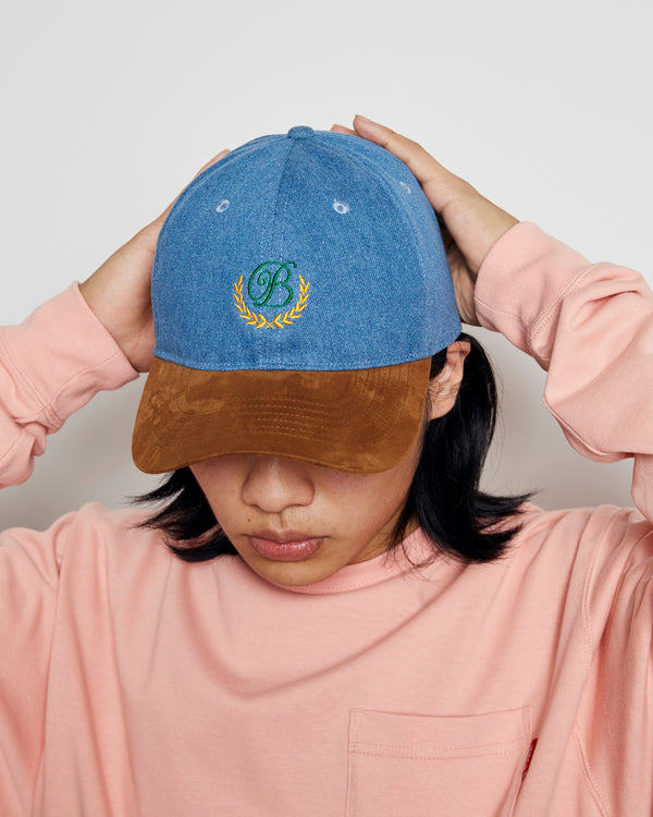 B Emblem Denim Cap Denim