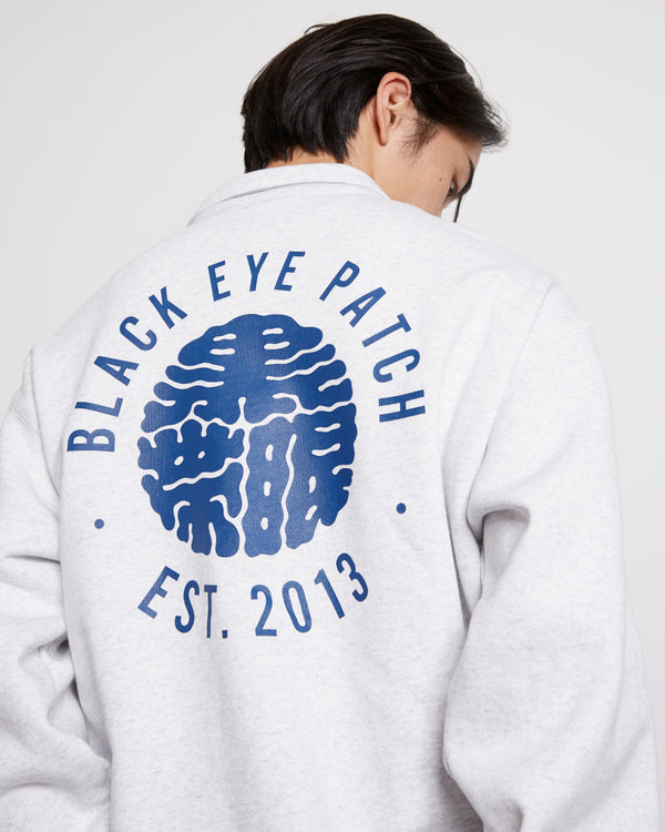 KAMON HALF ZIP CREW SWEAT ASH