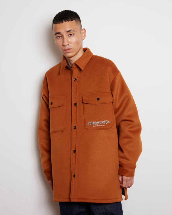 BEEZ-EYE-P SCRIPT LOGO CPO JACKET BROWN