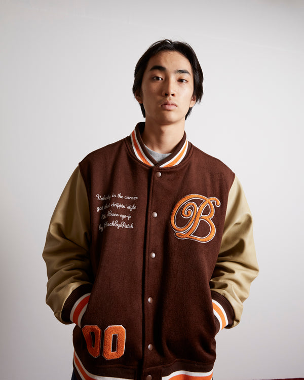 VARSITY JACKET BROWN