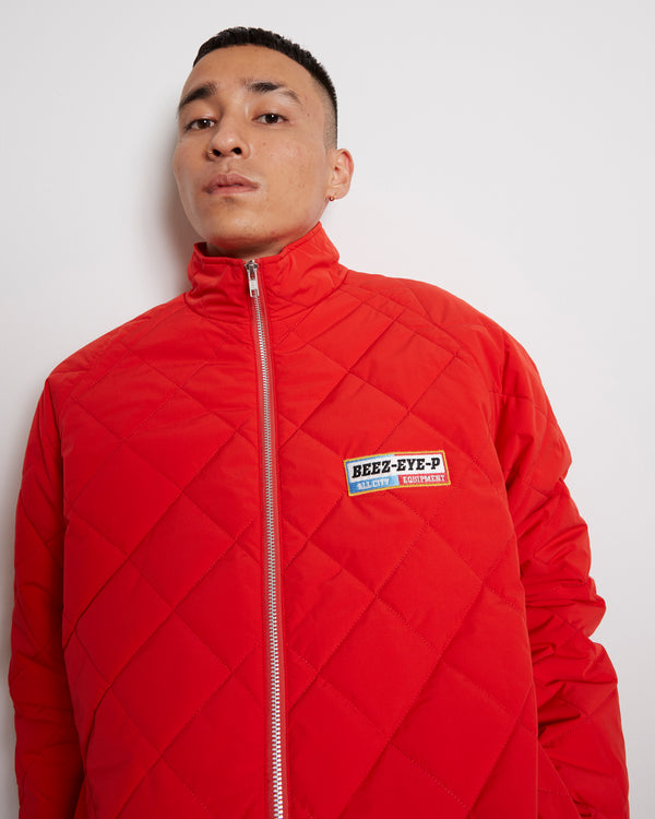 BEEZ-EYE-P All City Equipment Quilted Jacket, Red