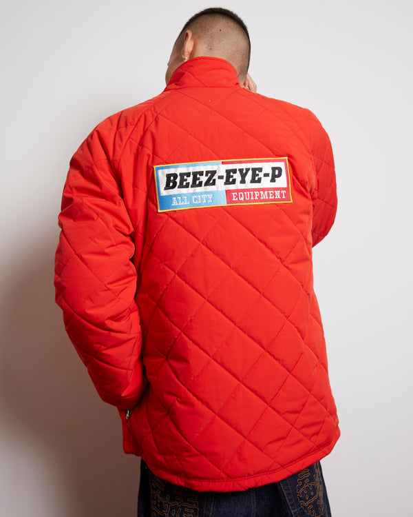 BEEZ-EYE-P All City Equipment Quilted Jacket, Red