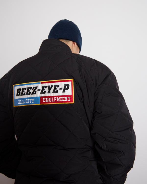 BEEZ-EYE-P All City Equipment Quilted Jacket, Black
