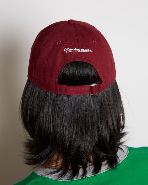 B Emblem Cap, Burgundy