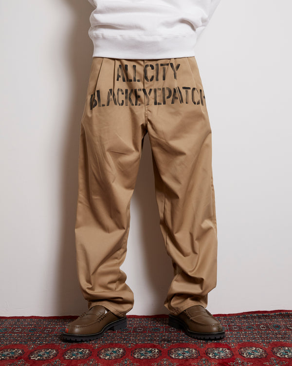 ALL CITY STENCILED WORK PANTS KHAKI